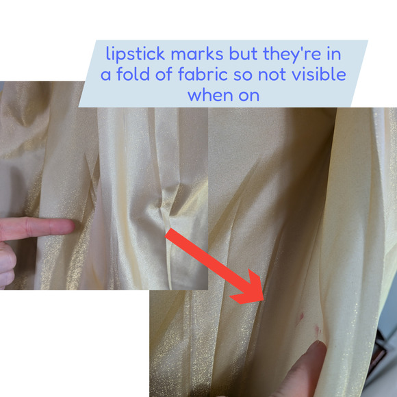 Princess Prom Dress Maxi Ball Gown 10 Yellow Fairy Y2K Beaded Glam Belle Lace - Picture 12 of 16